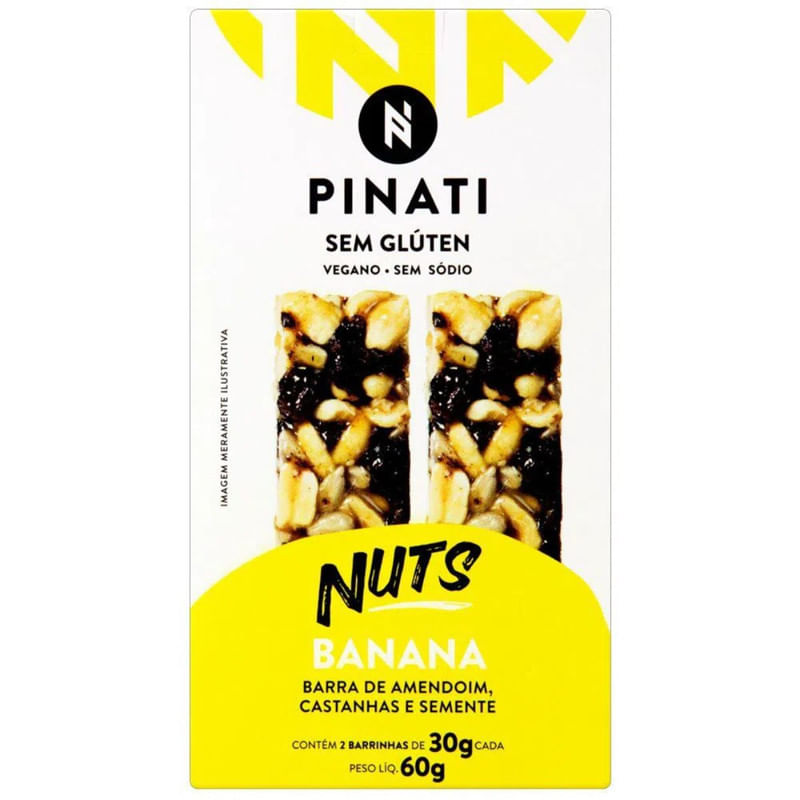 Barra de Nuts Pinati Vegano Banana 60g