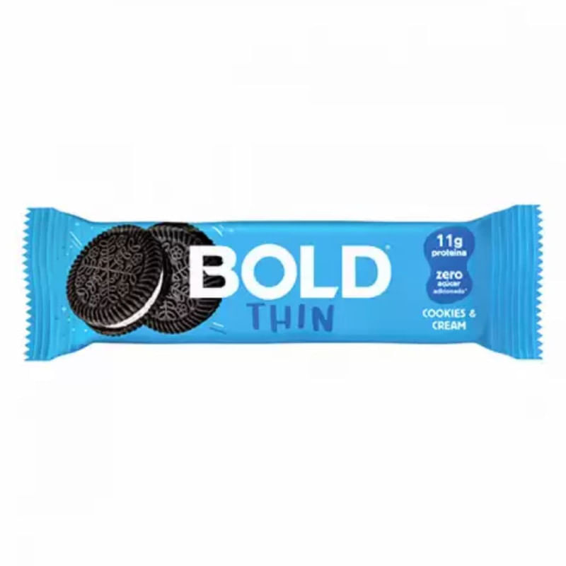 Barra de Proteína Bold Thin Cookies &amp; Cream 40g