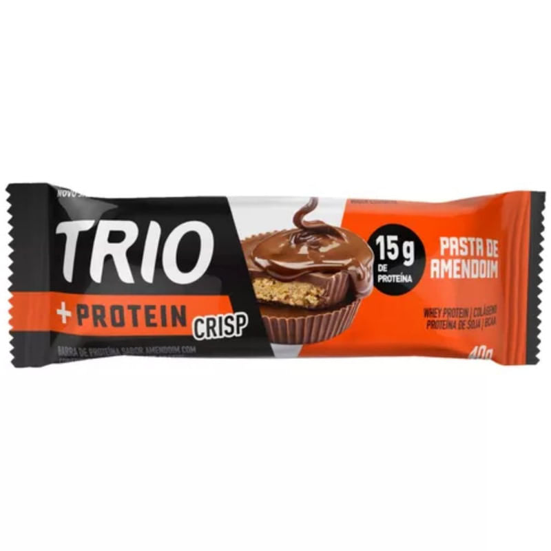 Barra de Proteina Pasta de Amendoim Trio +Protein Crisp 40g