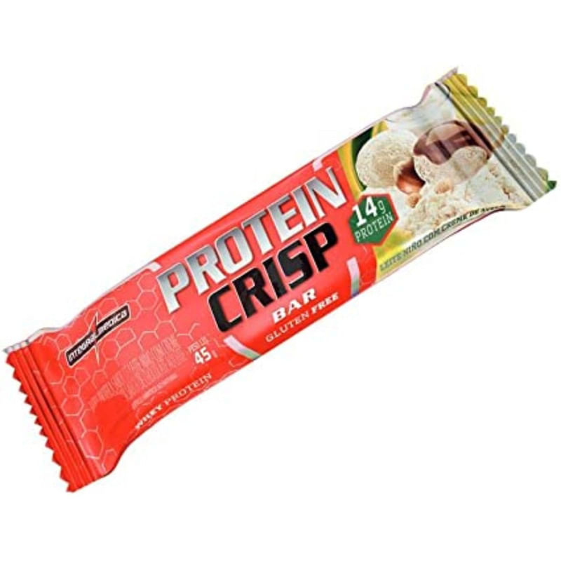 Barra de Proteína de Leite Ninho com Creme de Avelã Protein Crisp Bar Sachê 45g