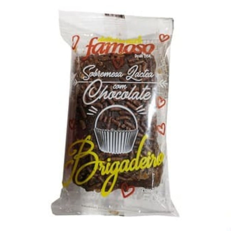 Barrinha de Brigadeiro Cremoso Sobremesa Láctea Famoso 50g