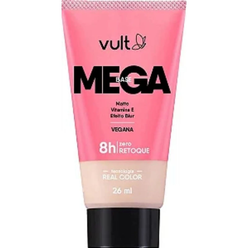 Base Líquida Matte Vult Mega Vegana Cor V180 26ml