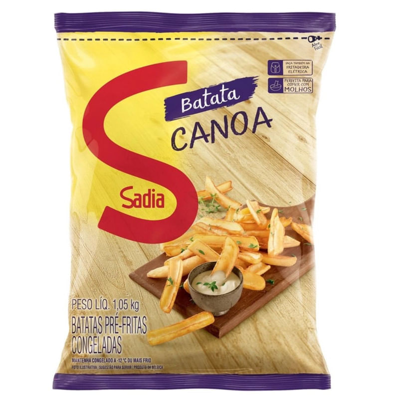 Batata Canoa Congelada Sadia Pacote 1,050Kg