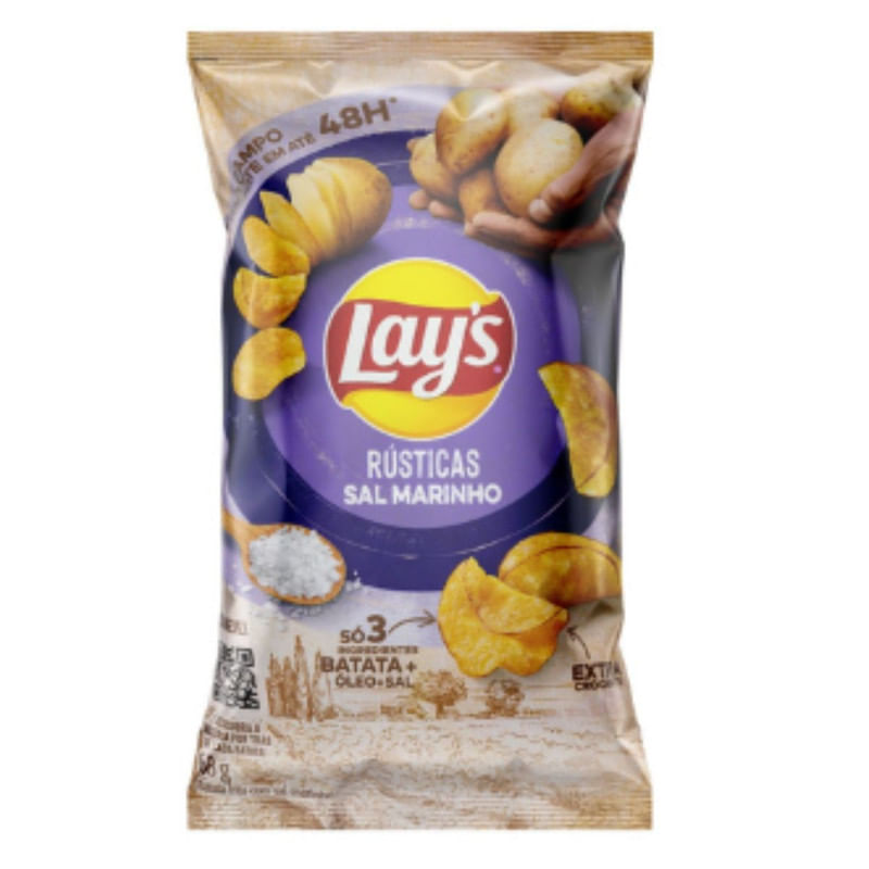 Batata Frita Rústica Com Sal Marinho Lays 115g