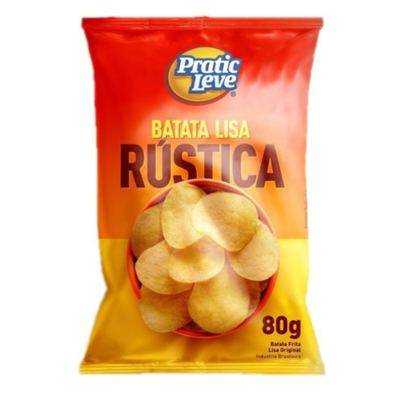 Batata Lisa Rústica Pratic Leve Pacote 80g