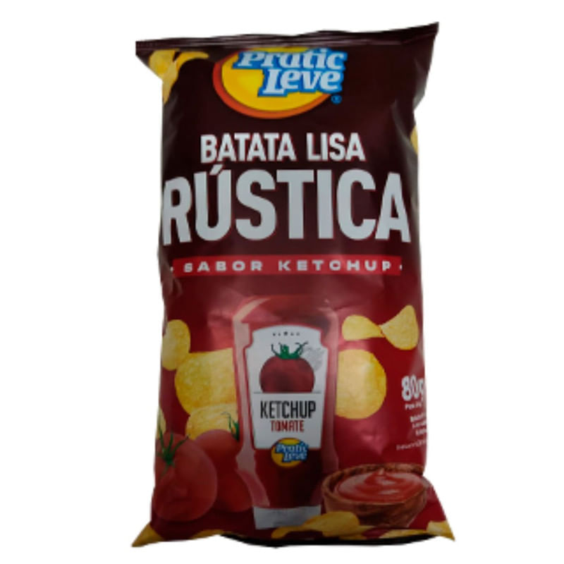 Batata Lisa Rústica com Ketchup Pratic Leve Pacote 80g