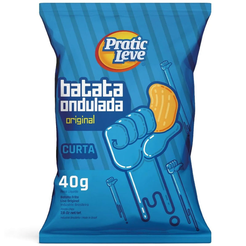 Batata Ondulada Natural Pratic Leve Pacote 40g