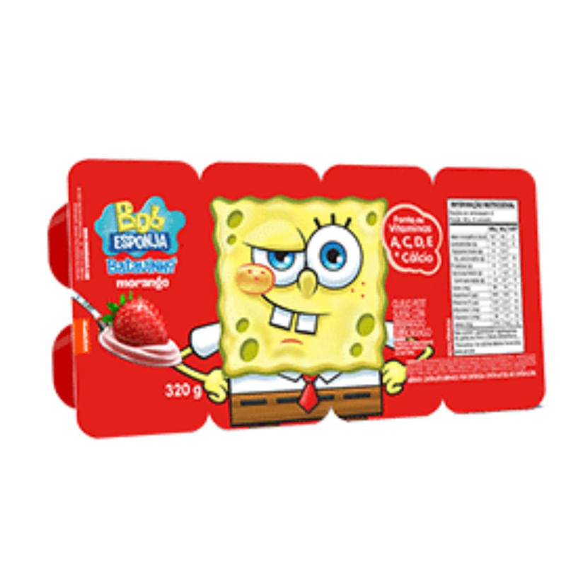 Bebida Láctea Bob Esponja de Morango Batavo Bandeja Com 540g