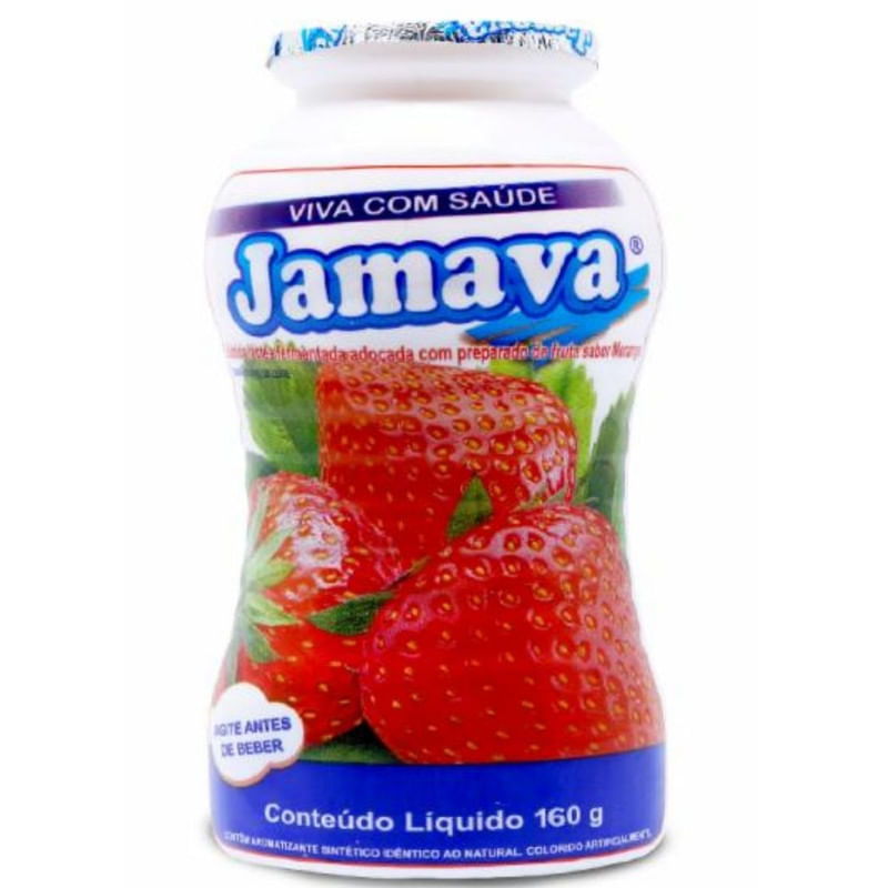 Bebida Láctea Fermentada Sabor Morango Jamava 160g