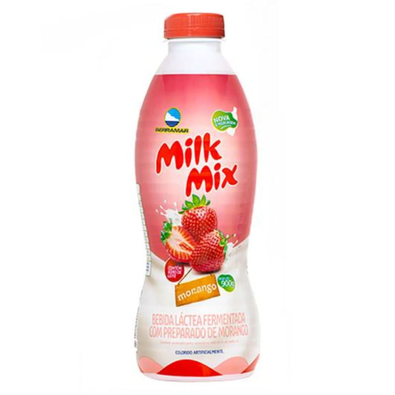 BebidaLáctea Serramar Milk Mix Morango 900g