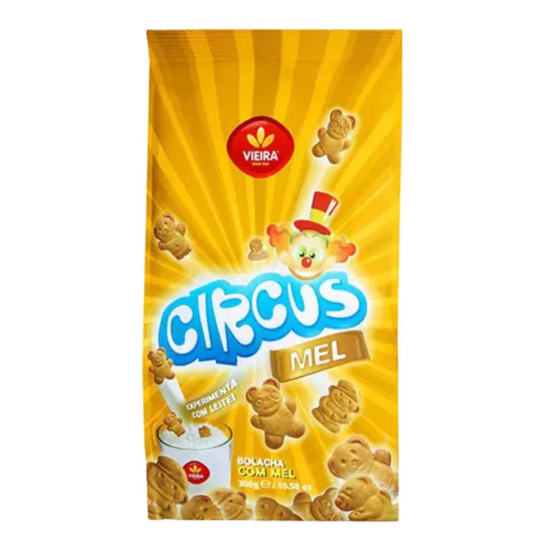 Biscoito Doce Circus Mel Vieira de Castro Pacote 125g