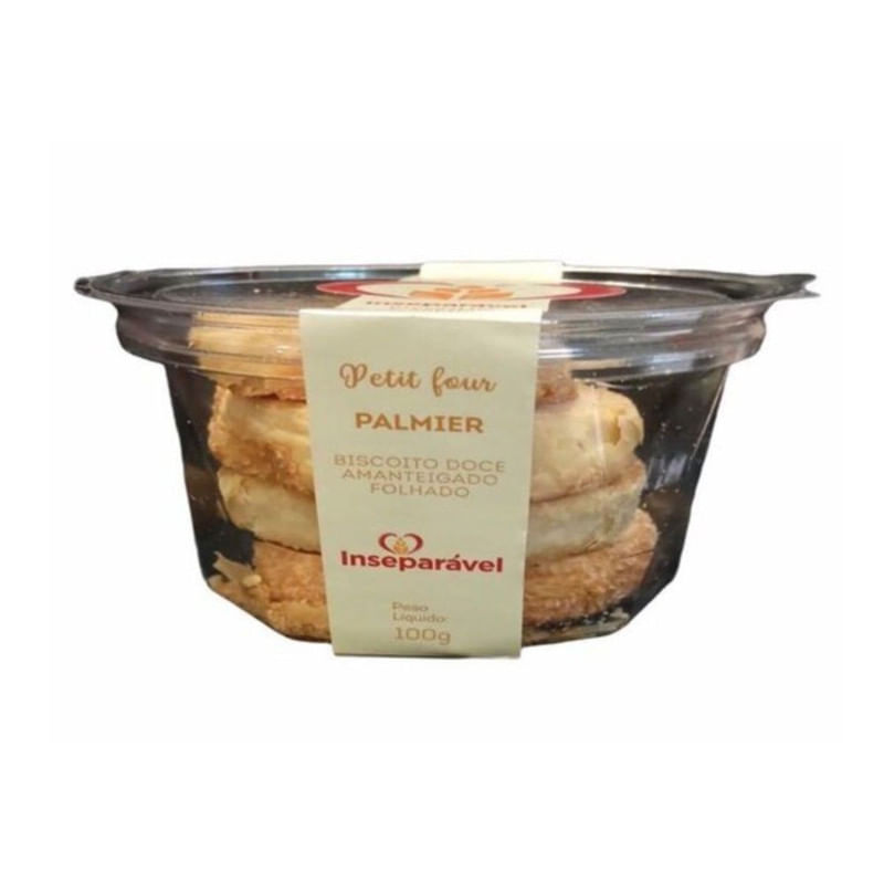 Biscoito Doce Palmier Petit Four com 100 g