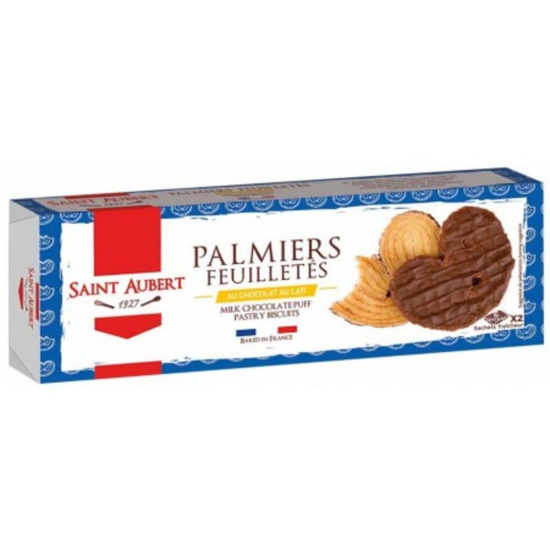 Biscoito Francês Palmiers Feuilletes Saint Aubert Caixa 110g