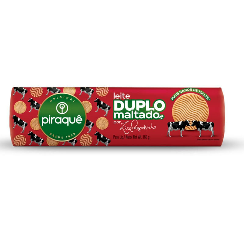 Biscoito Leite Duplo Maltado Piraquê 160g