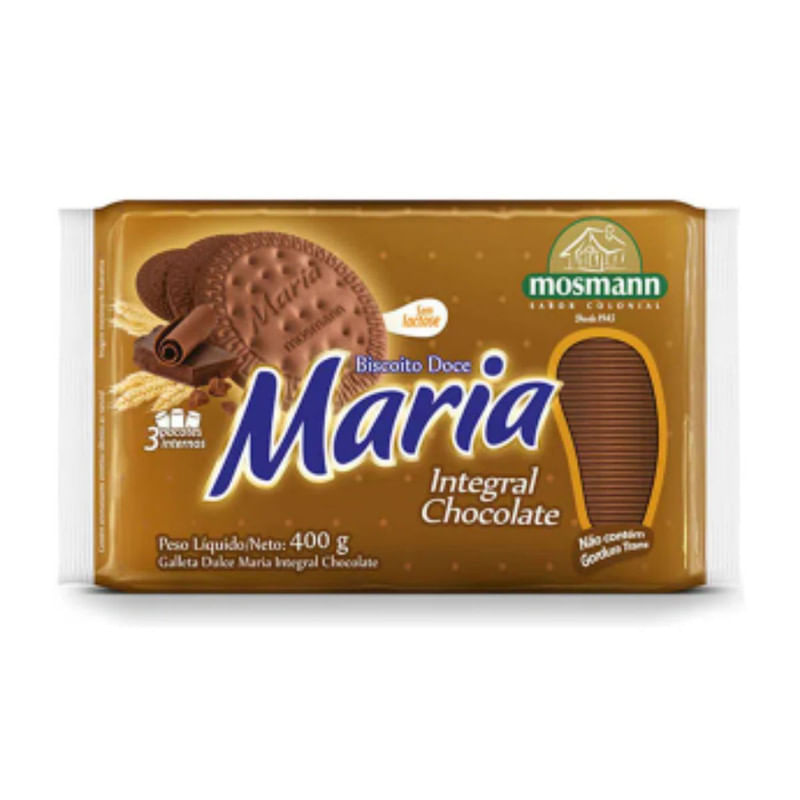 Biscoito Maria Integral De Chocolate Mosmann 400g