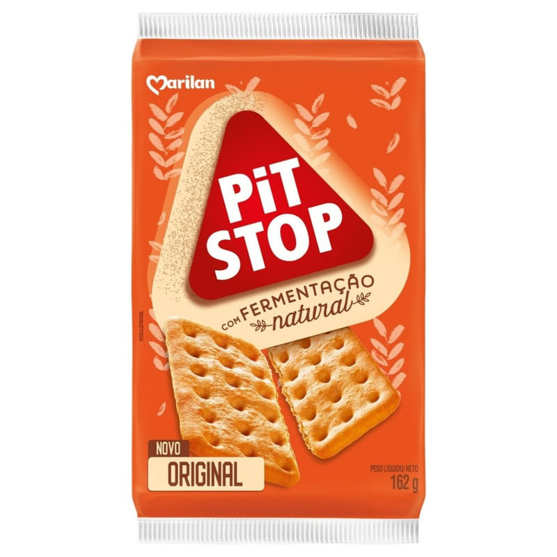 Biscoito Marilan Pit Stop Original Fermentação Natural Pacote 162g