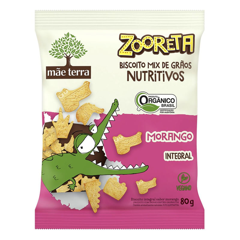 Biscoito Orgânico de Morango Zooreta 80g