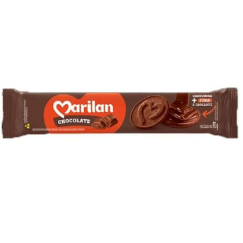 Biscoito Recheado Chocolate Marilan 80g