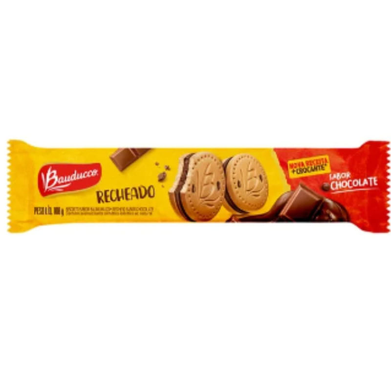 Biscoito Recheado De Chocolate Bauducco 180g