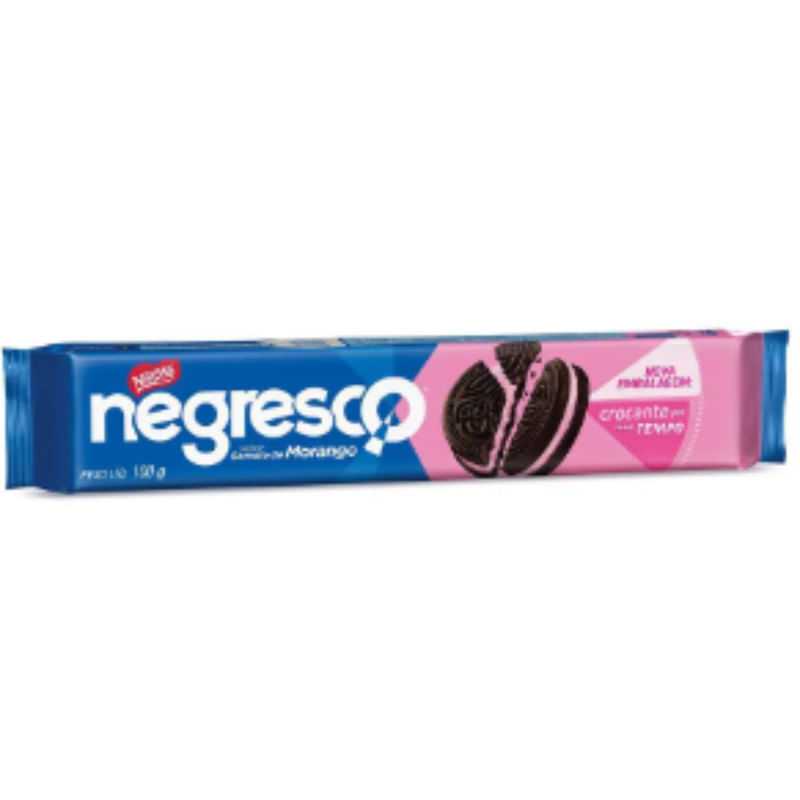 Biscoito Recheado Sabor Morango Negresco 90g