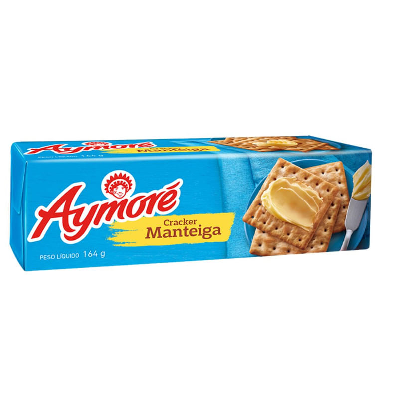 Biscoito Salgado Cracker Manteiga Aymoré 164g