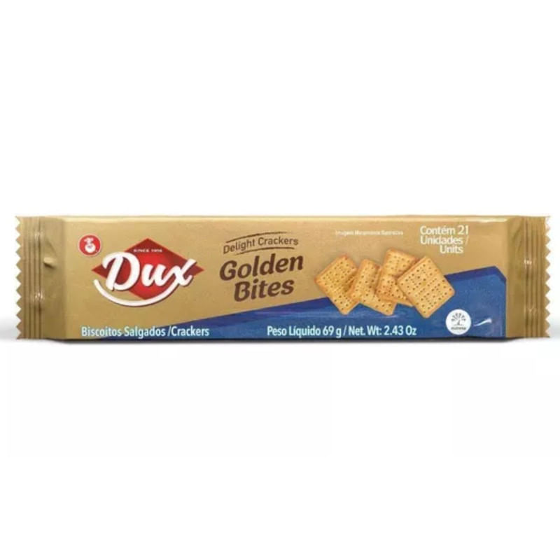 Biscoito Salgado Dux Golden Bites Deligth Crackers Pacote 69g