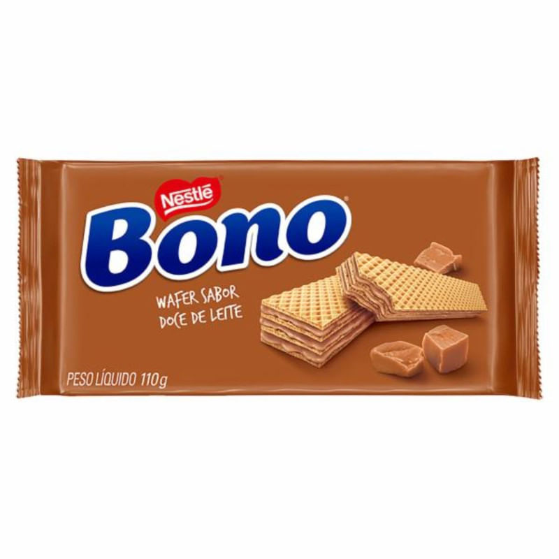 Biscoito Wafer Doce de Leite Bono Nestlé Pacote 110g