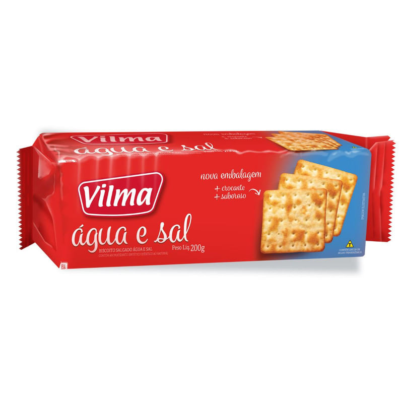 Biscoito de Água e Sal Vilma Pacote 200g