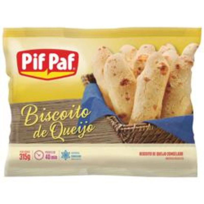 Biscoito de Queijo Congelado Pif Paf Pacote 315g