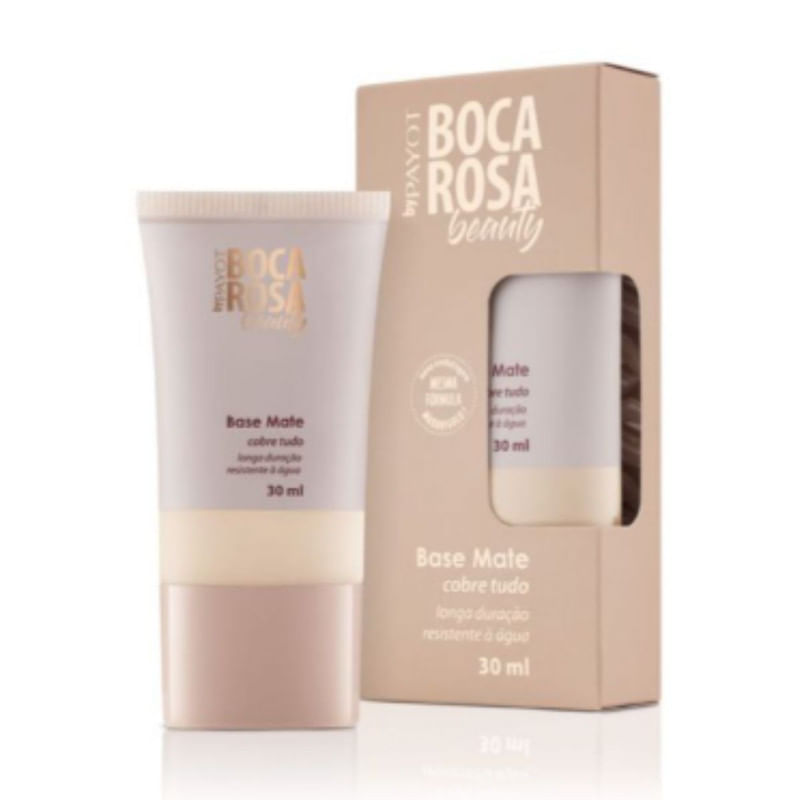 Boca Rosa Base Matte Cor 01 Maria com 30 ml