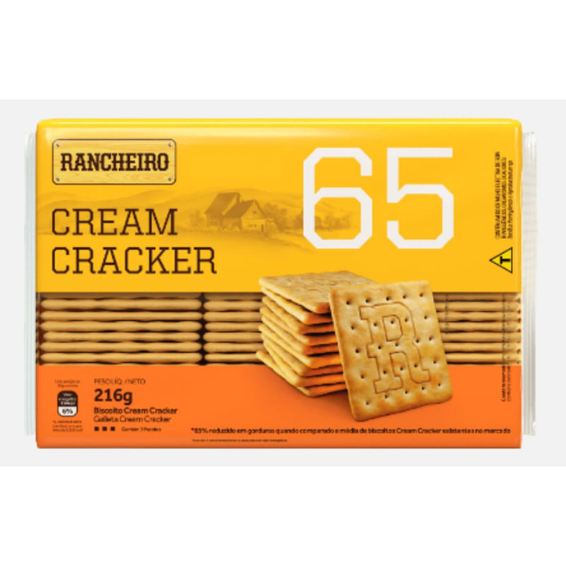 Bolacha Cream Cracker Rancheiro 216g