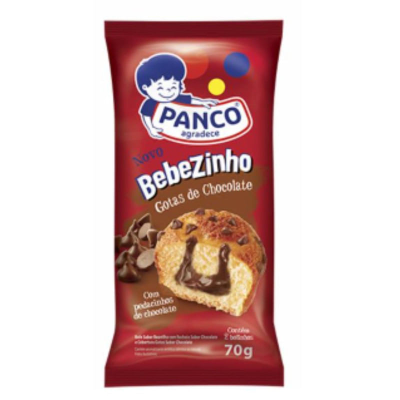 Bolo Bebezinho Com Gotas De Chocolate Panco 70g