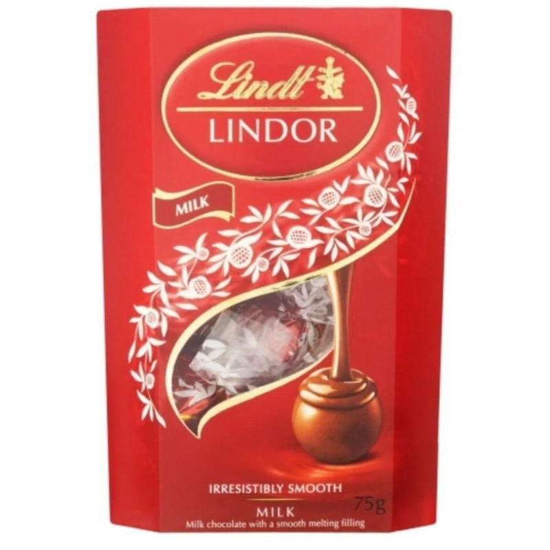 Bombom de Chocolate Lindt Lindor Ao Leite Caixa 76g