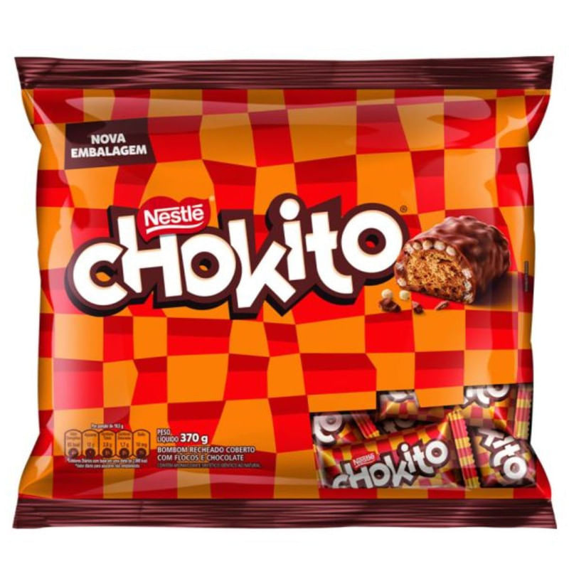 Bombons de Chocolate Chokito Nestle Pacote 370g