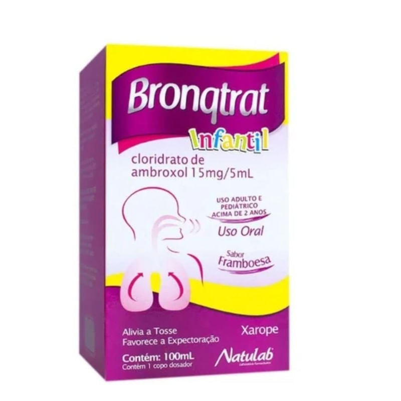 Bronqtrat Xarope Pediátrico 15mg/5ml Com 100ml