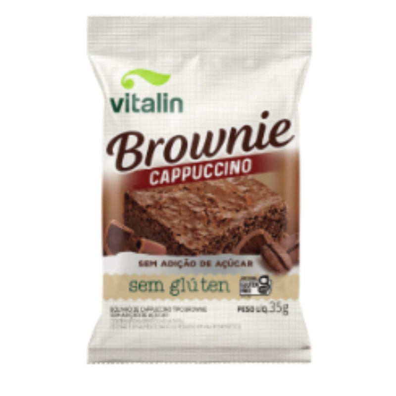 Brownie Cappuccino Zero Açúcar Vitalin 35g