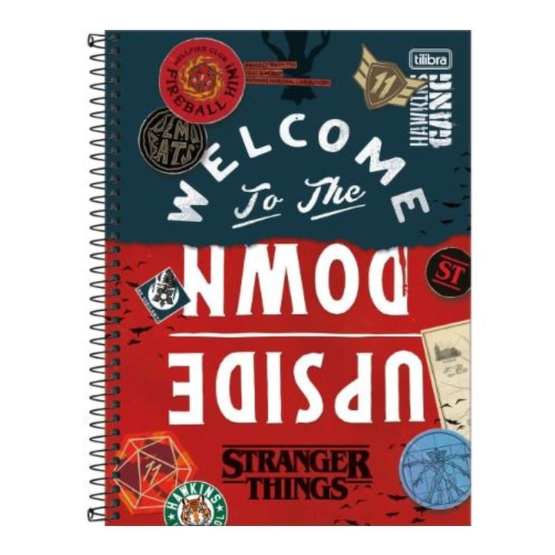 Caderno de 10 Matérias Stranger Things 160 Folhas