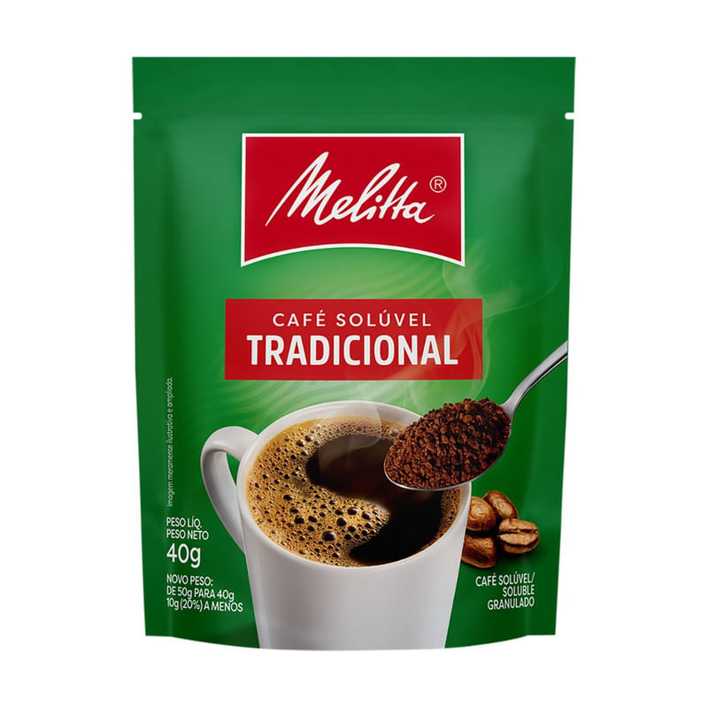 Café Solúvel Tradicional Melitta Sachê 40g