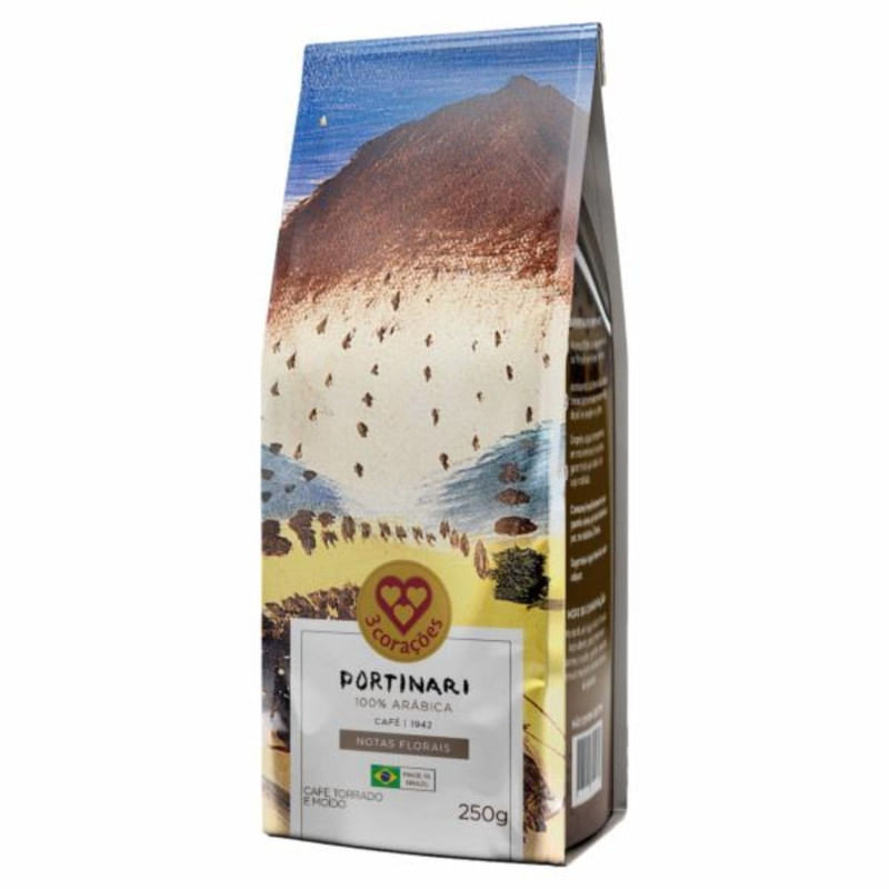 Café de Pó 3 Corações Portinari Notas Florais Pacote 250g