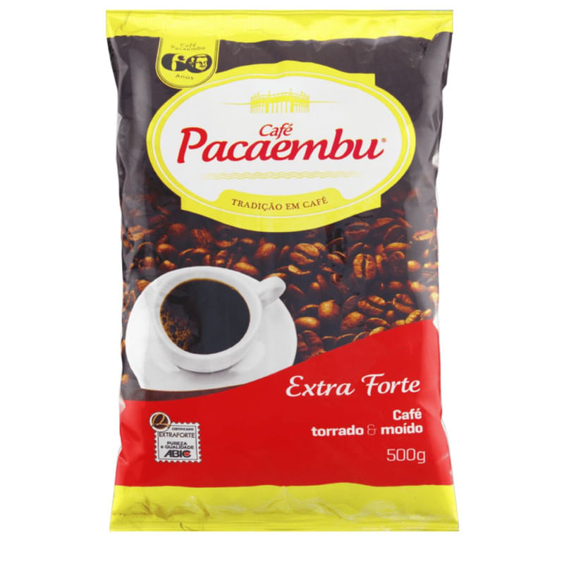 Café em Pó Torrado e Moído Extra Forte Pacaembu 500g