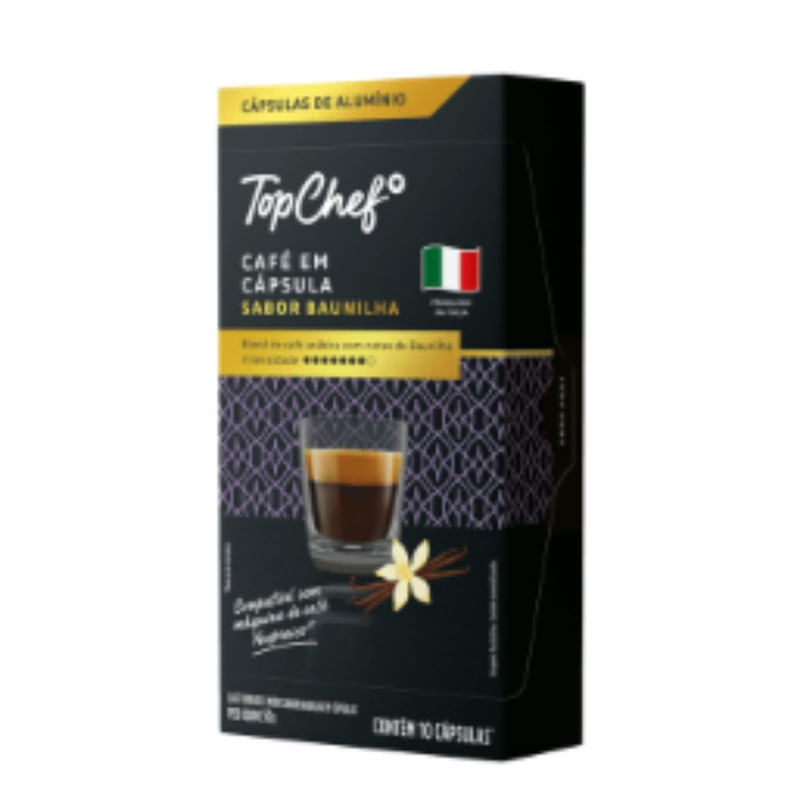 Cápsula De Café Sabor Baunilha Top Chef  Nespresso 10 Unidades