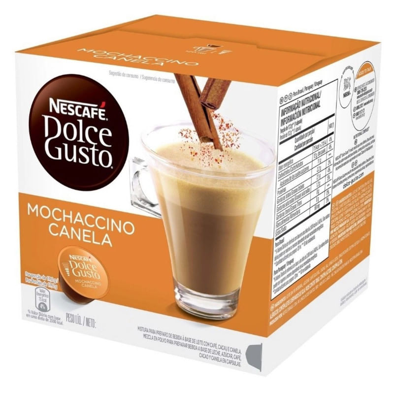 Cápsula Nescafé Dolce Gusto Mochaccino Canela Caixa com 10 Unidades 172g