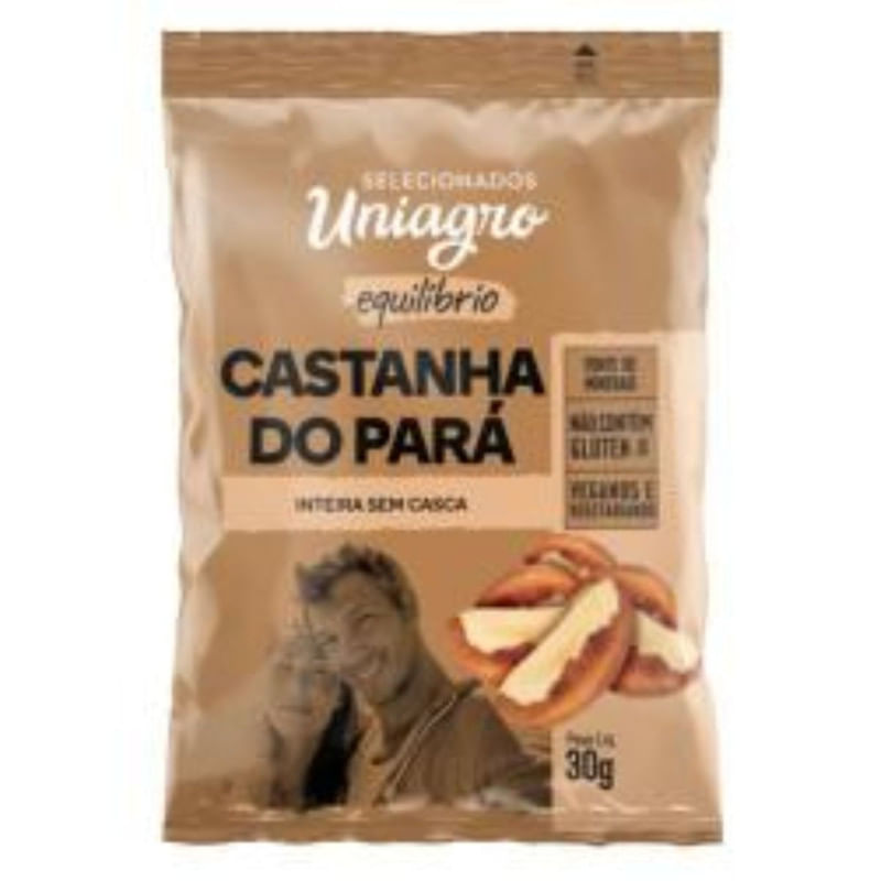 Castanha do Pará Uniagro Sachê com 30 g