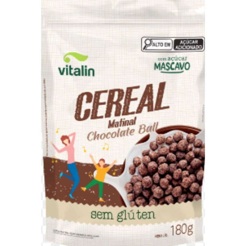 Cereal Matinal Sem Glúten Chocolate Vitalin 180g