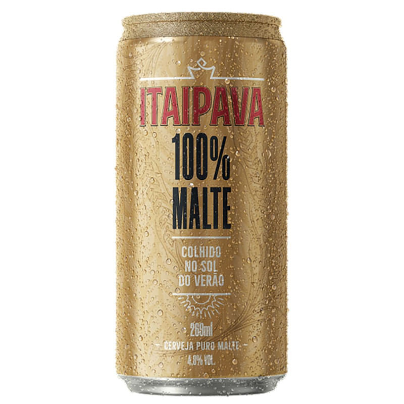 Cerveja 100% Malte Itaipava Lata 269ml