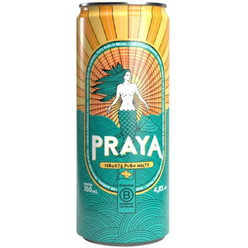 Cerveja Lager Puro Malte Praya Lata 350ml