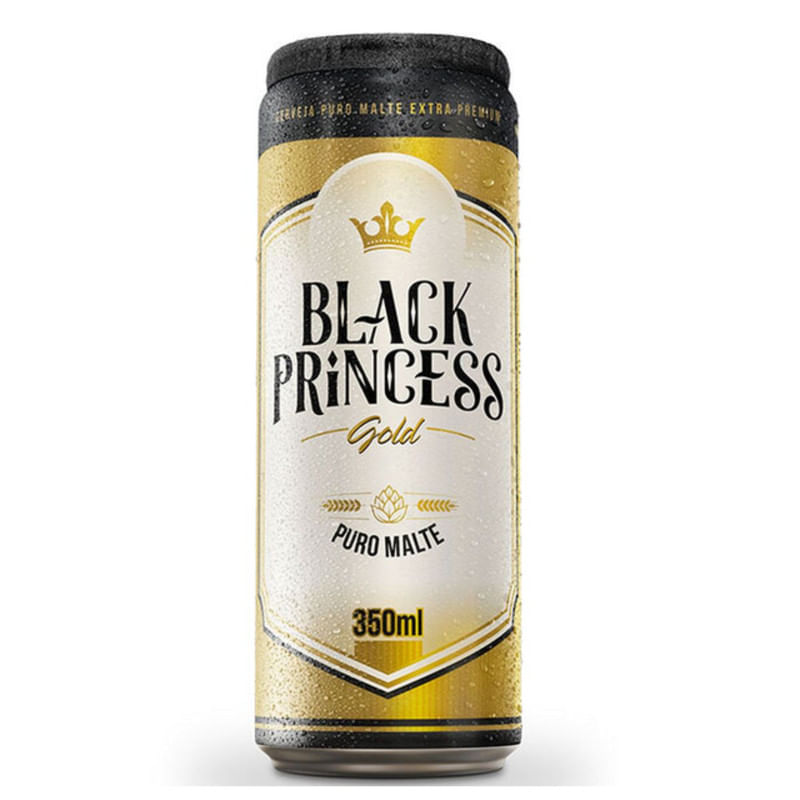 Cerveja Puro Malte Black Princess Gold Lata 350ml