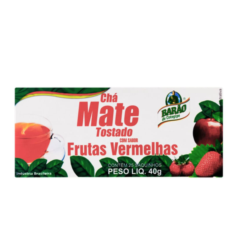 Chá Mate Tostado de Frutas Vermelhas 25 Unidades 40g