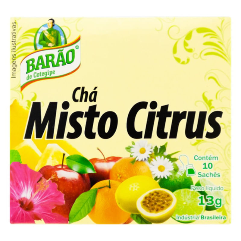 Chá Misto Citrus Barão 10 Unidades 13g