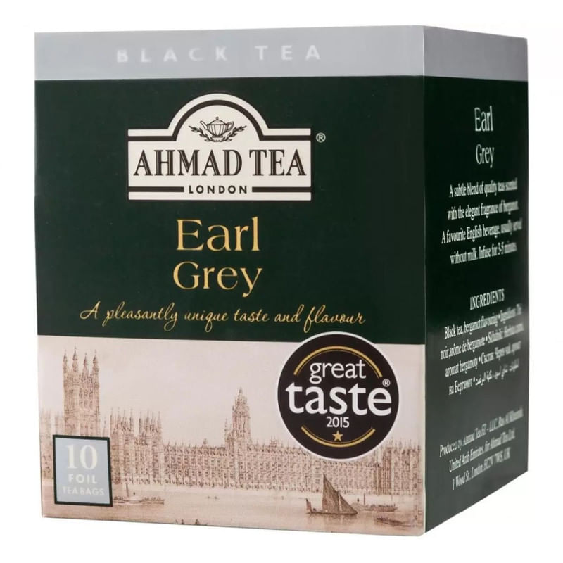 Chá Preto Earl Grey Ahmad Tea London 10 Unidades 20g